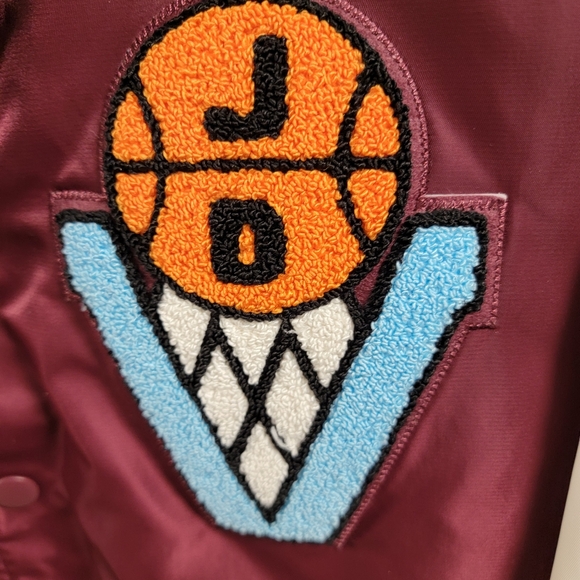 Just Don x ALL CITY Mens Snap Up Basketball Jacket Sz Medium Burgundy Ret $195 - Picture 3 of 14